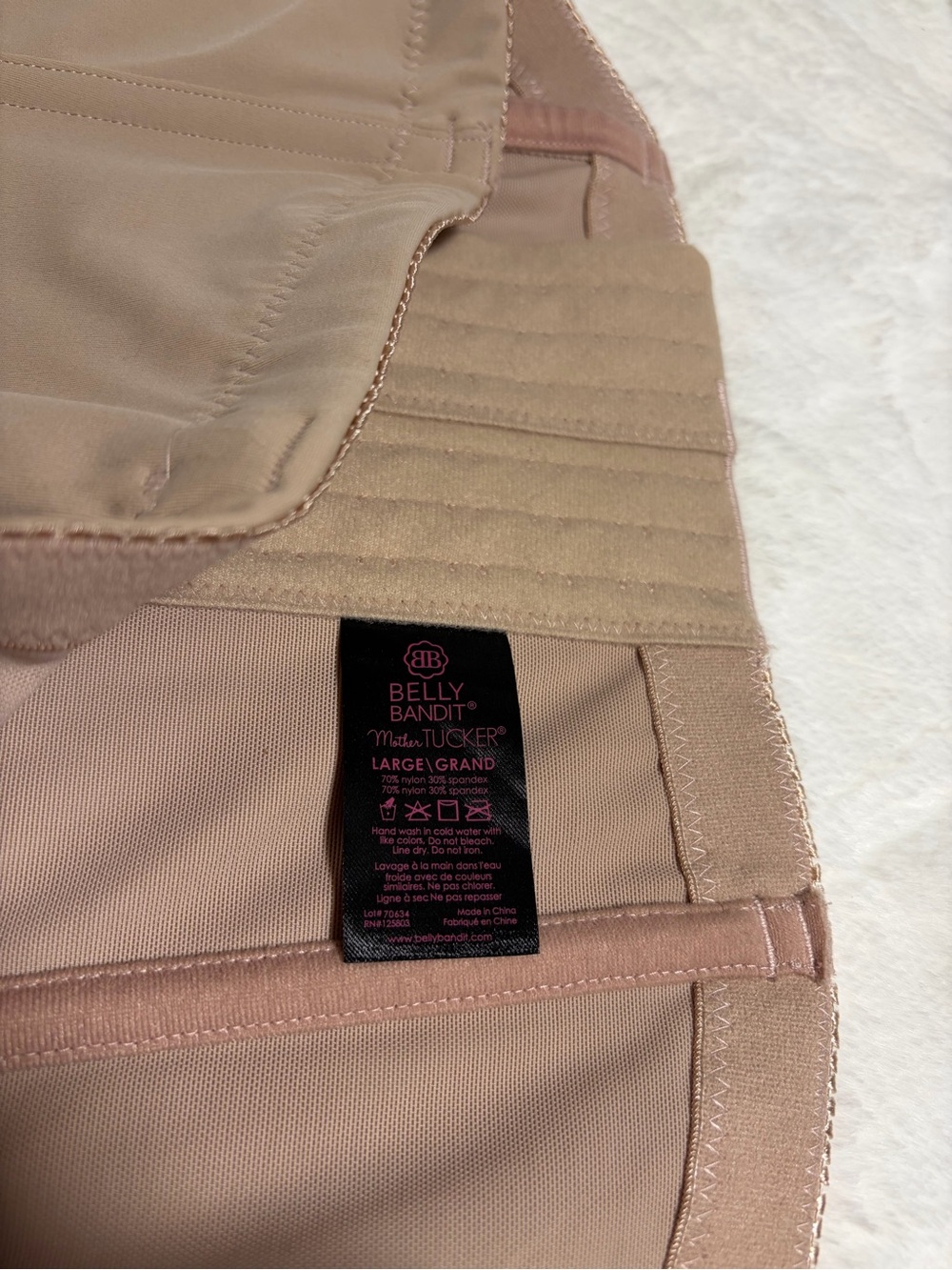 Belly Bandit Beige Strapless Waist Cincher with Front Hooks - Picture 3 of 3